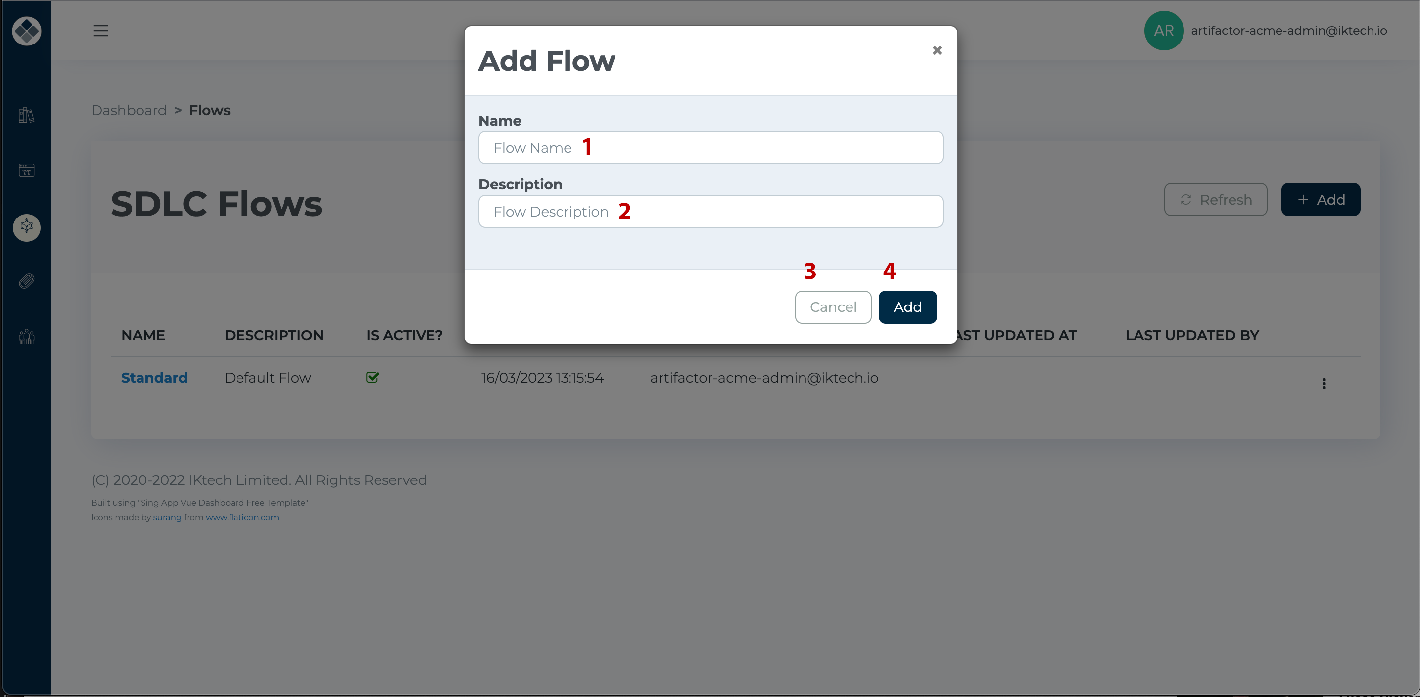 Add Flow Dialog