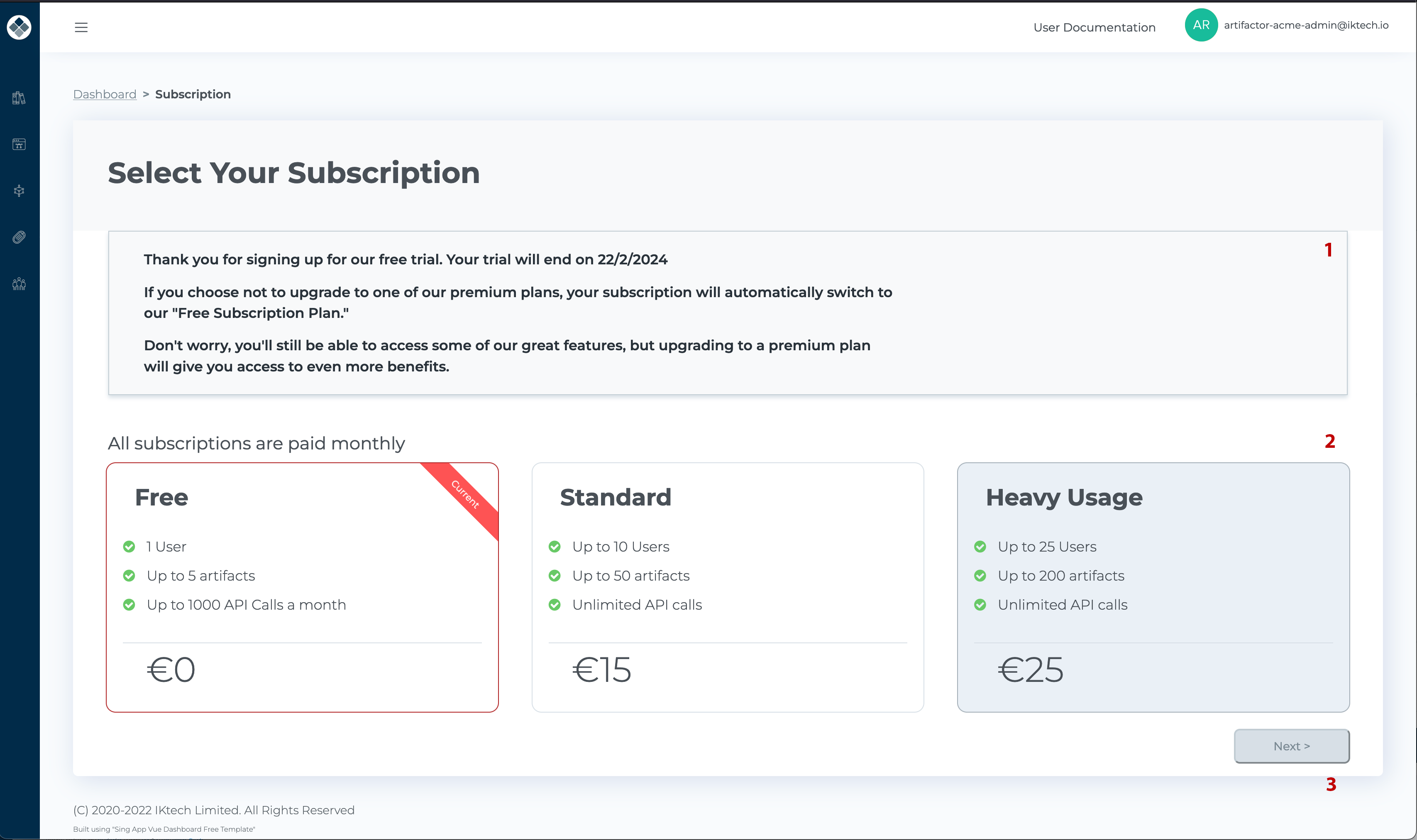 Manage Subscription